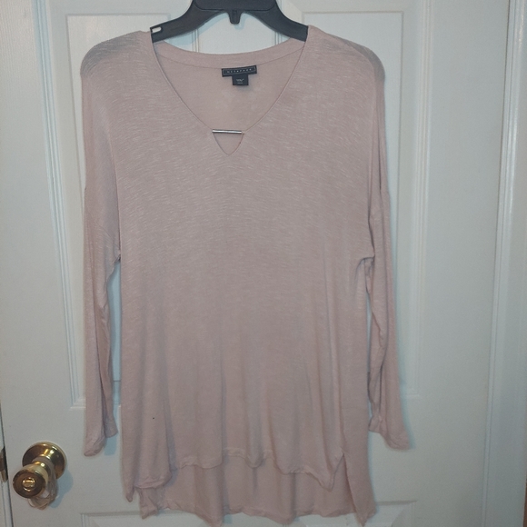 Metaphor Light Blush Pink Lightweight V Neck Long Sleeved Shirt Size XSmall - Picture 1 of 10